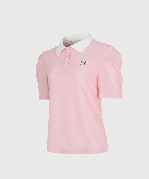 KANDINI Polo Shirts With Puff Sleeve / Short (Summer Ver.) - Pink