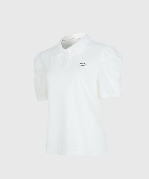 KANDINI Polo Shirts With Puff Sleeve / Short (Summer Ver.) - White