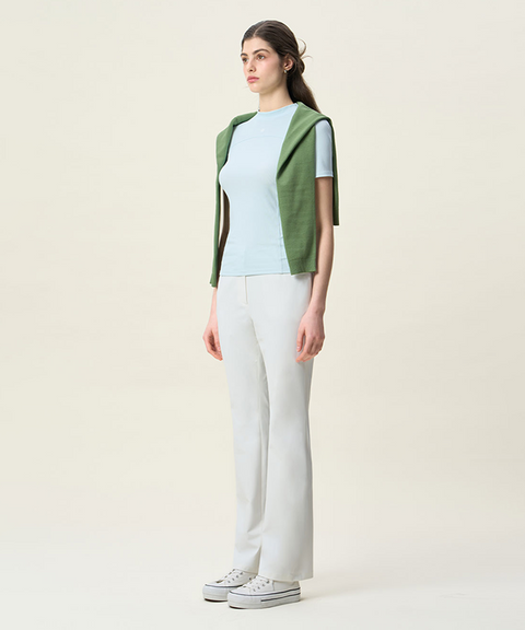 FORDI Signature Bootcut Long Pants - White