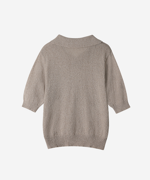 OBER Golf Summer Open Collar Knit - Beige