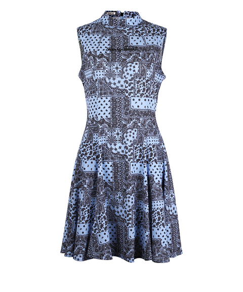 HENRY STUART Women's Paisley Dress - Blue