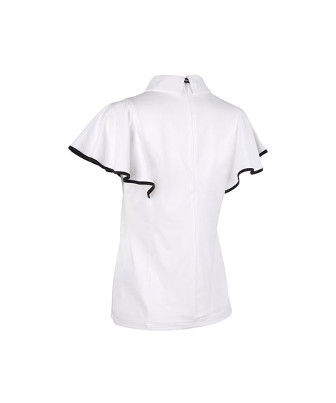 HENRY STUART Women's Cape Collar T-Shirt - White