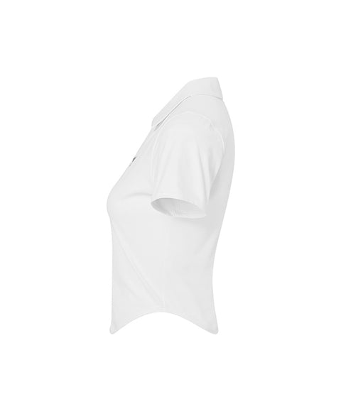 XEXYMIX Golf Ecodex Open Collar Short Sleeve - Back Ivory