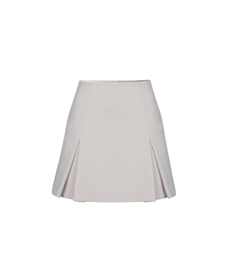 Anell Golf Clash Tuck Skirt - Light Gray