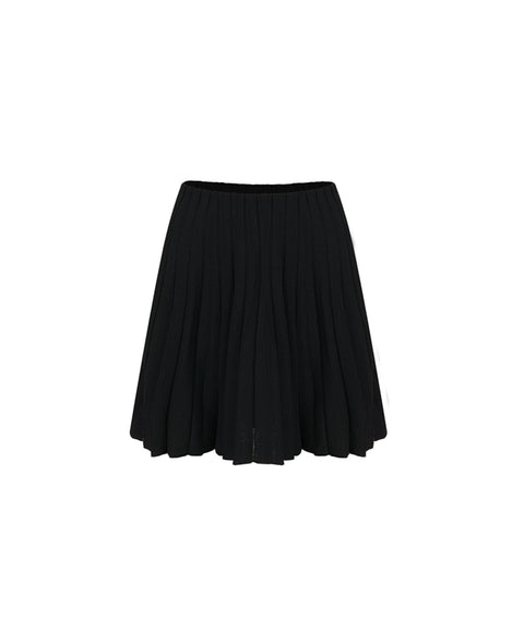 Anell Golf Cool Blend Pleated Skirt - Black