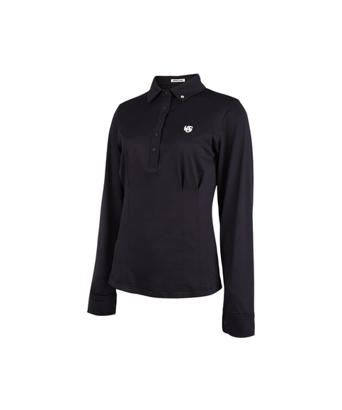 HENRY STUART Women's Tailor Fit Collared T-Shirt - Black