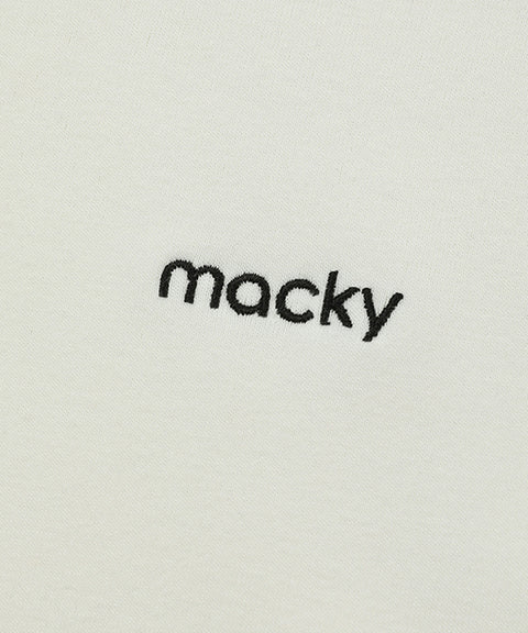 MACKY Golf: Long Neck Layer T-shirt - White