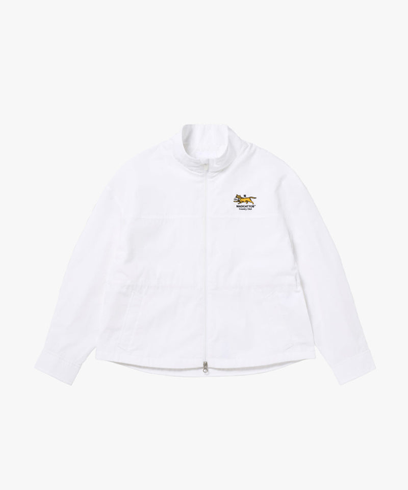 MCC Women's Woven Mesh LS Zip-Up  -  White