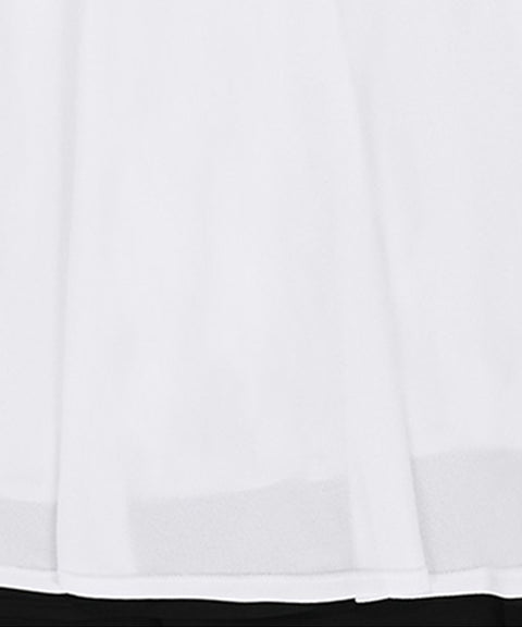 CHUCUCHU Ten Double Flare Skirt - White