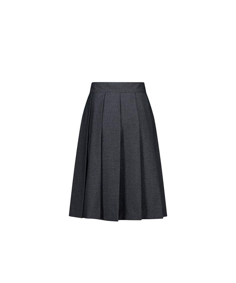 LE SONNET Classic Pleats Wool Skirt - Gray