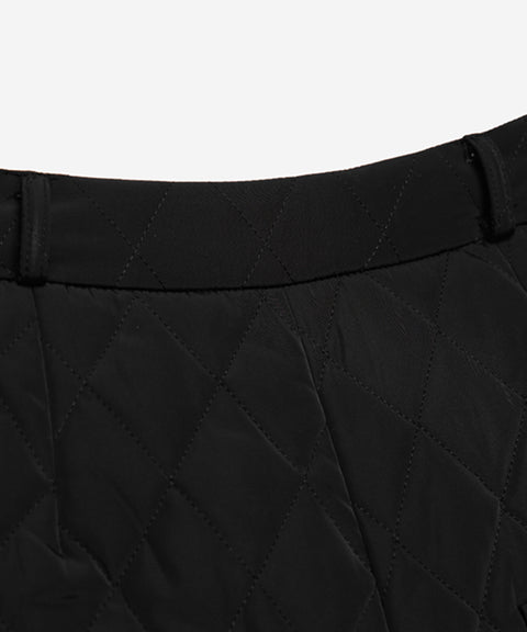 OBER Golf Diamond Quilting Padded Shorts - Black