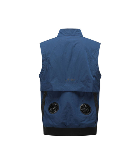 Men High Tech Cooler Vest - Dusty Blue