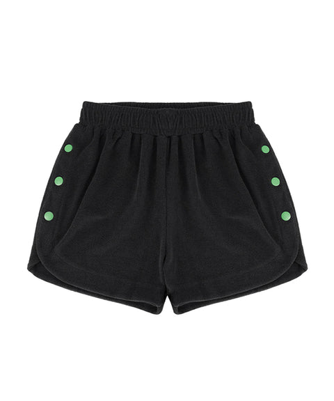 [SAMPLE SALE]LE SONNET Button Shorts - Black