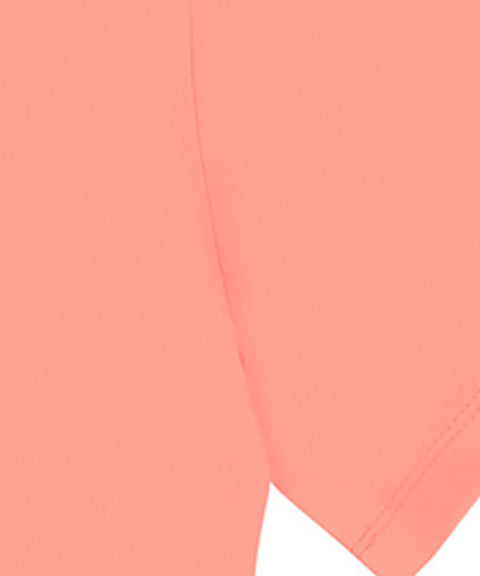 CHUCUCHU Women's Shoulder Line Polo T-Shirt - Peach