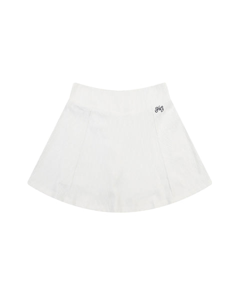 Haley Jacquard Flared Skirt - Off-White