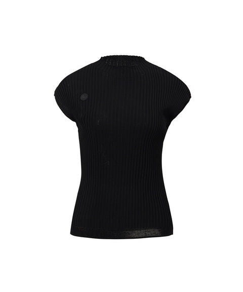 Anell Golf Cool Blend Knit Top - Black