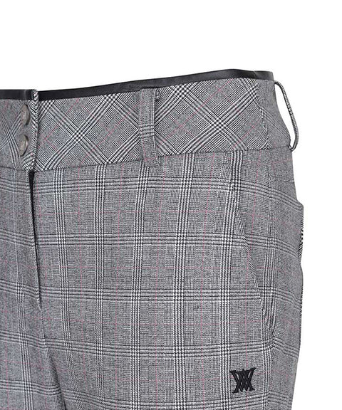 [Warehouse Sale] ANEW Golf: Women Check Boots Cut Long Pants - Gray