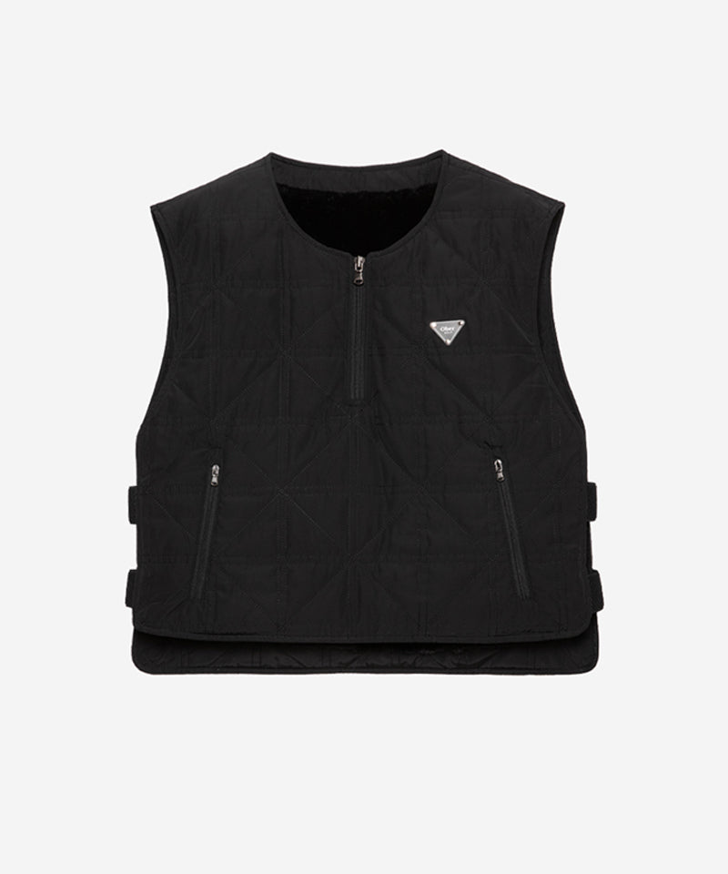 OBER Golf Fur Combo Padding Vest - Black