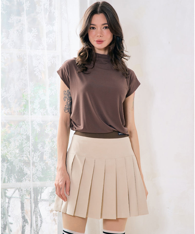 BENECIA 12 Layered Cap Sleeve - Brown