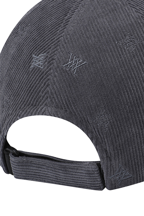 Unisex Corduroy Cap - Dark Grey