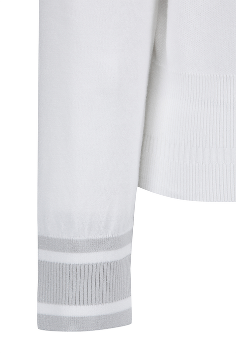 Women's FA Logo Pattern Sweater - White