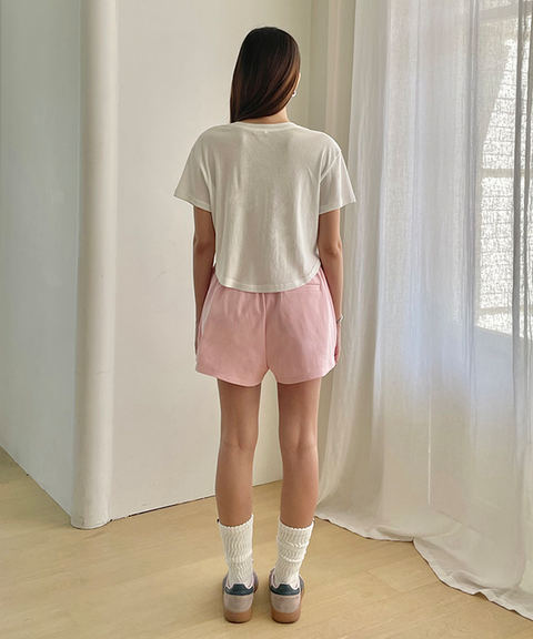 PIV'VEE Curved Hem T-shirt - Cloud White