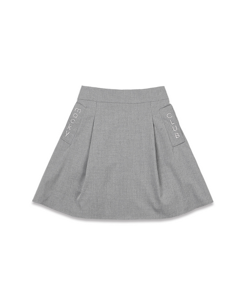 Full Line Stripe Skirt - Gray