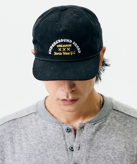 Jamie West Corduroy Trucker Ballcap - Black