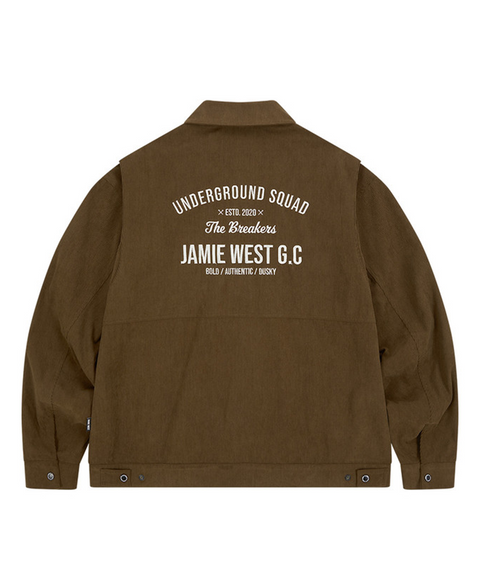 Jamie West Corduroy Trucker Jacket - Brown