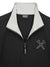 Jamie West High-Neck Half Zip-up Pocket Sweatshirts - Black