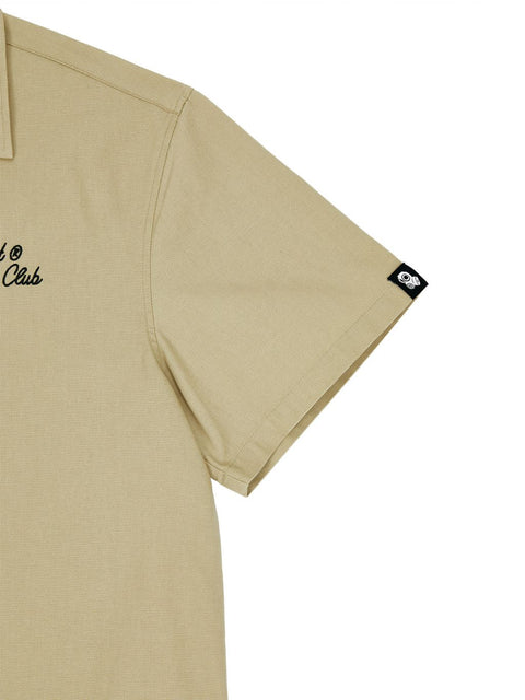 Jamie West JWGC Lettering Open Collar Set-up Shirts - Beige