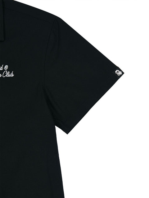 Jamie West JWGC Lettering Open Collar Set-up Shirts - Black