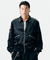 Jamie West Nylon Collar Point Aviator Jacket - Black