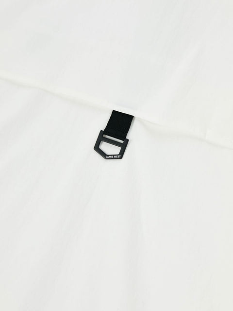 Jamie West Nylon Half Zip-up Ventilation P-Shirts - White