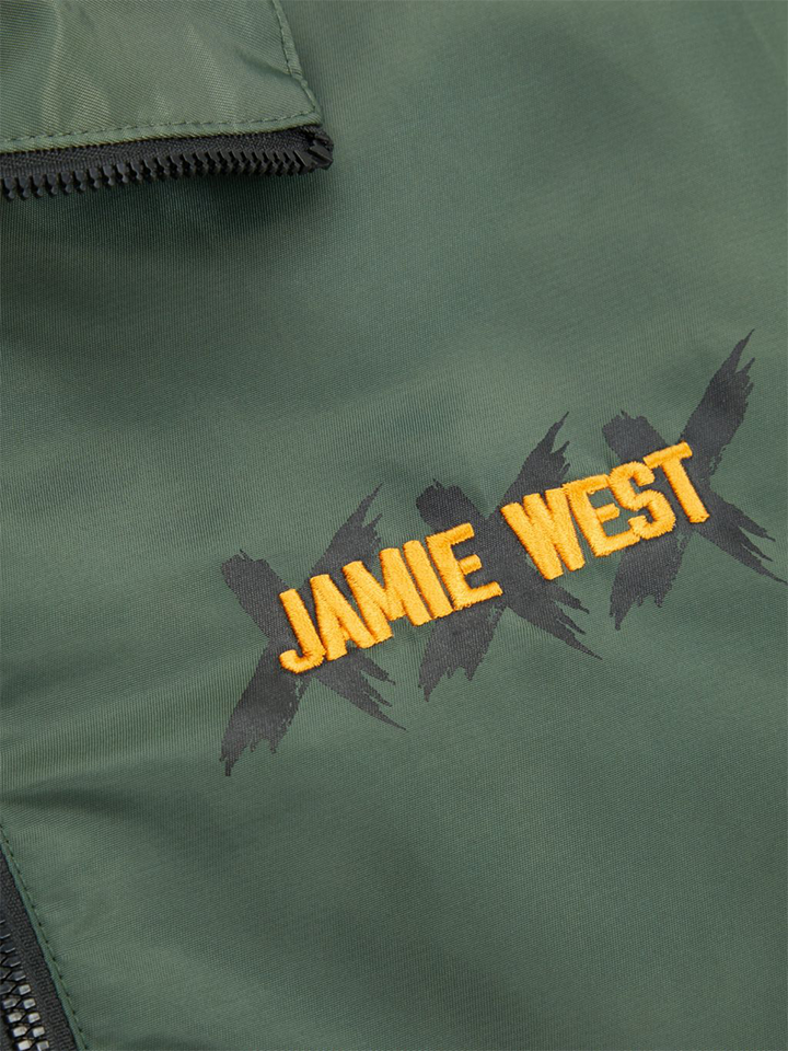 Jamie West Stand Collar Windbreaker - Green