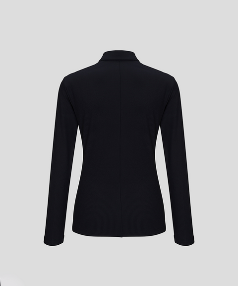 KANDINI EdgeLine Long Sleeve Polo - Black