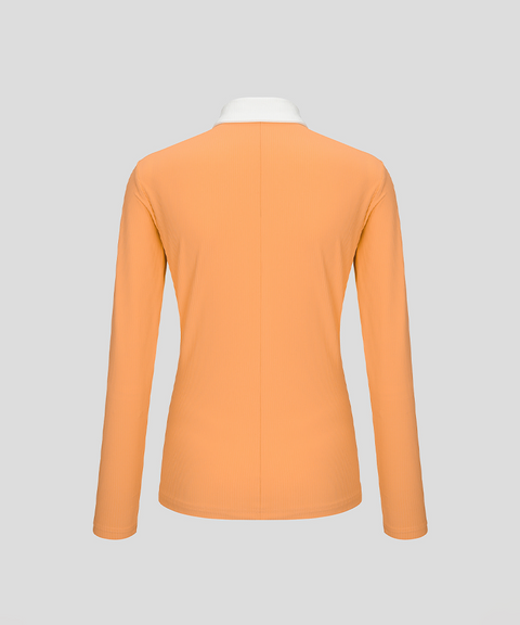 KANDINI EdgeLine Long Sleeve Polo - Orange