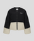 KANDINI Goose Down Wool-Blend Panel Jacket - Black