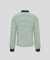 KANDINI Striped Puff Sleeve Zip-up Polo Shirt (Long Sleeve) - Green