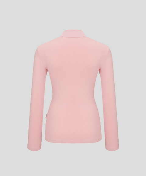 KANDINI Warm Half-neck T-Shirt - Pink