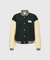 KANDINI  Wool Touch Varsity Jacket - Dark Green