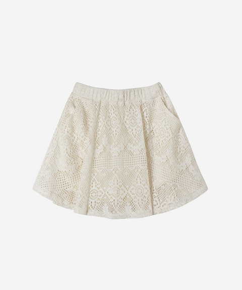 OBER Golf Lace Short Sleeve Set - Ivory