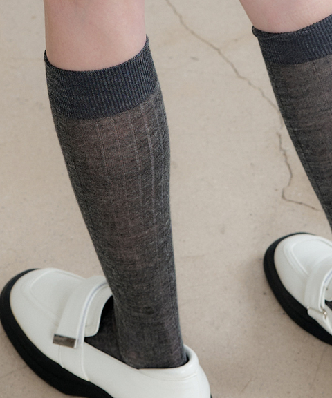 Anell Golf Lin Knit Socks - Gray