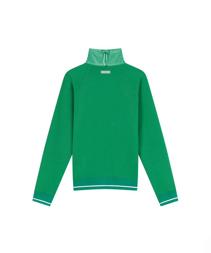 Mixed Half Zip-Up Top - 2 Colors
