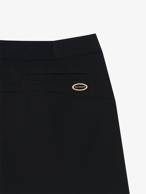 GFJ Golf Women's Double Pleat Layer Skirt - Black
