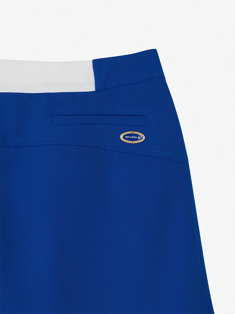 GFJ Golf Women's Double Pleat Layer Skirt - Blue
