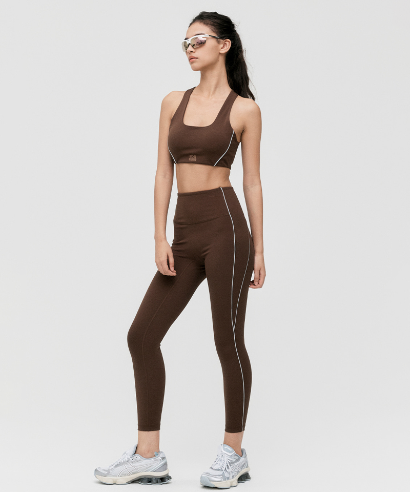 Goal Studio Women's Active Leggings - Dark Brown