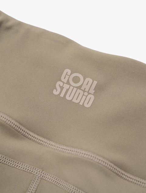 Goal Studio Women's Athletic Jersey Pants - Dark Beige