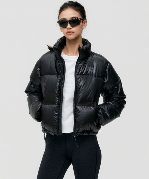 Goal Studio Women's Cropped Puffer Down Jacket - Black