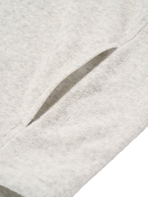 Goal Studio Women's Terry Fleece Cropped Full Zip-Up Hoodie - Oatmeal